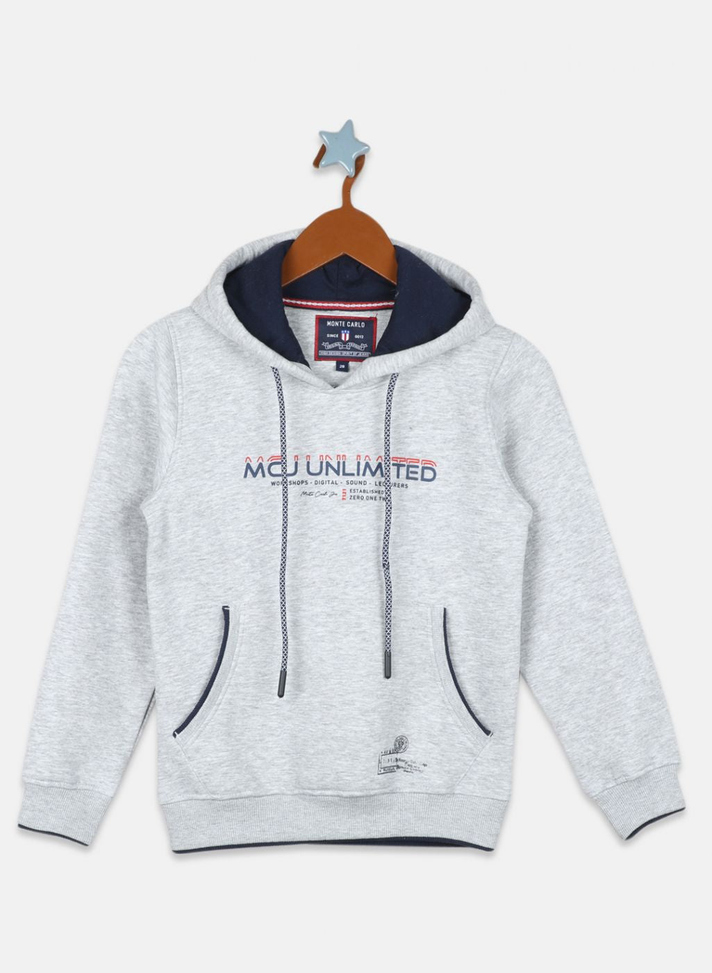 Boys Grey Printed Sweatshirt