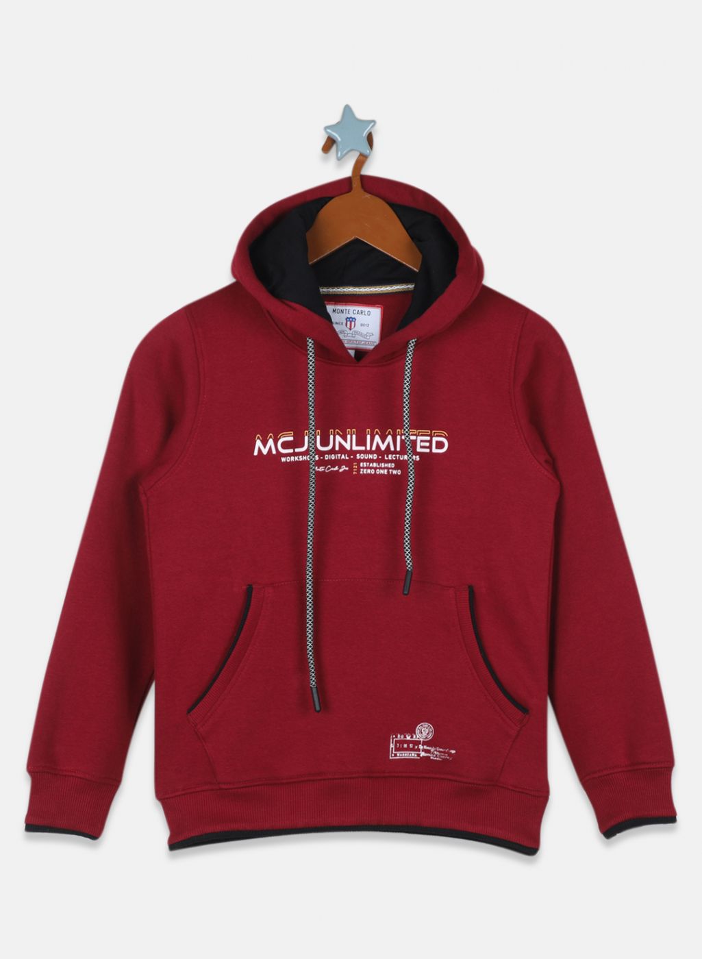 Buy Boys Maroon Printed Sweatshirt Online in India Monte Carlo - Main Image
