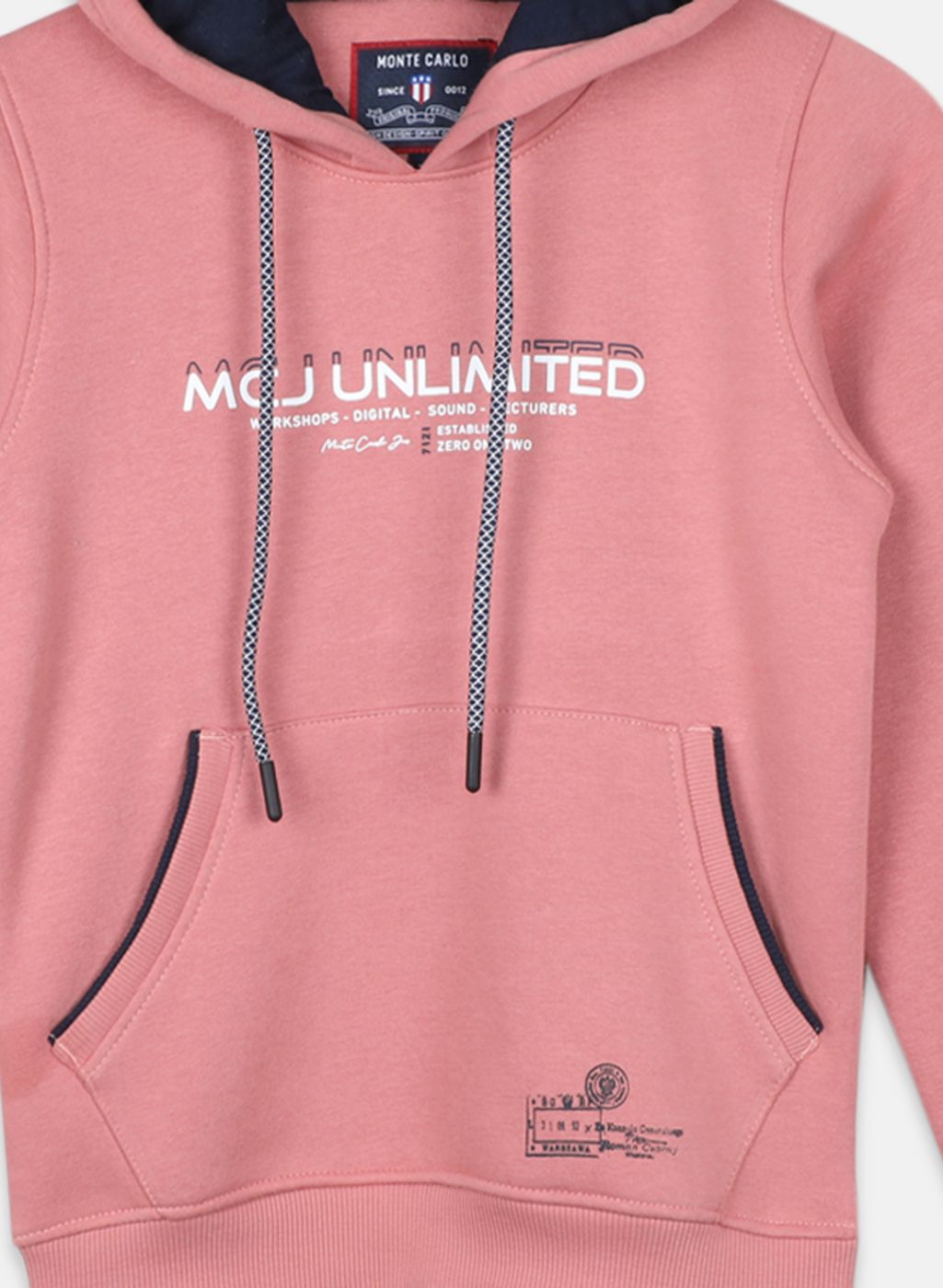 Boys Pink Printed Sweatshirt