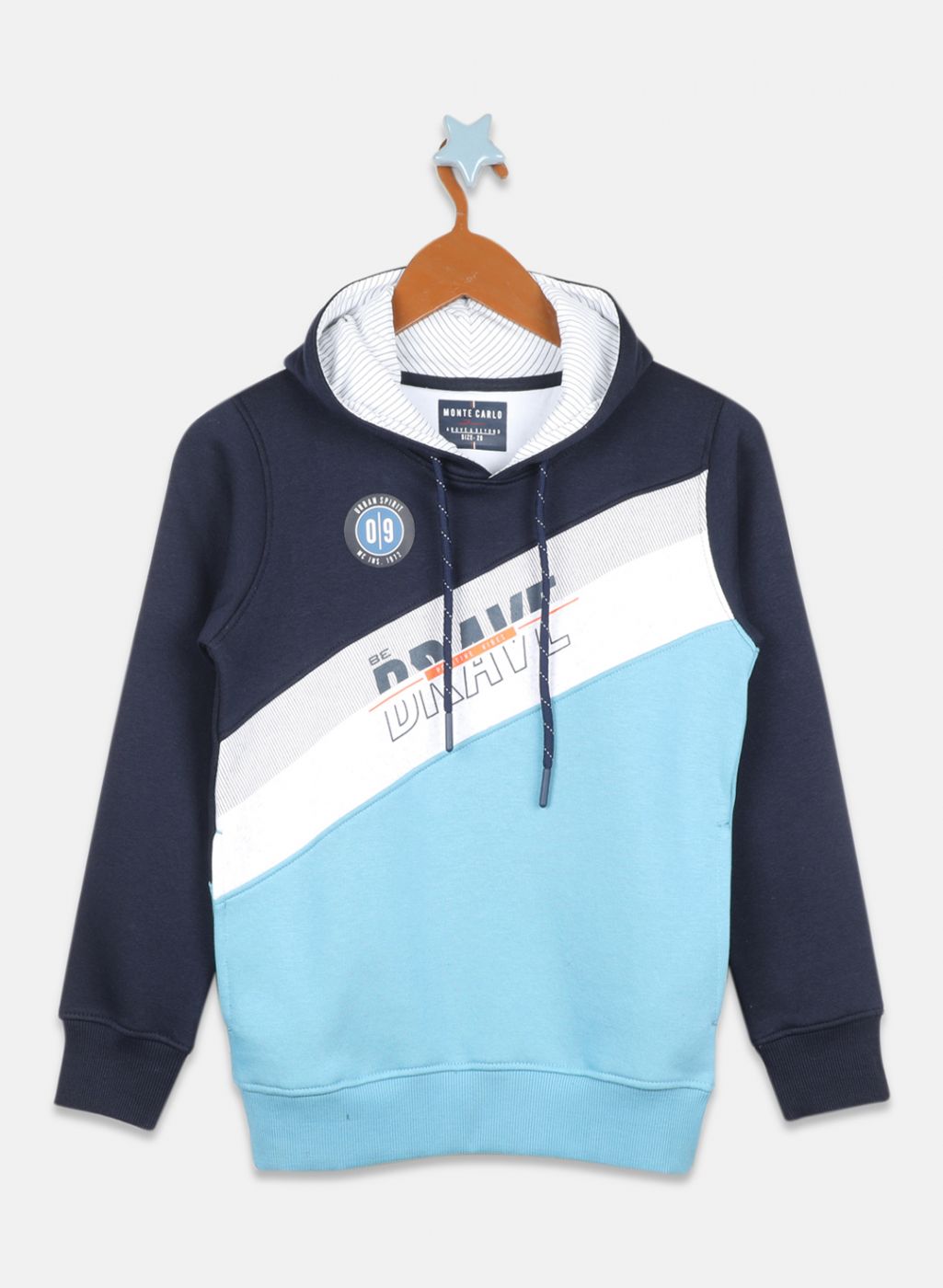 Boys NAvy Blue Printed Sweatshirt