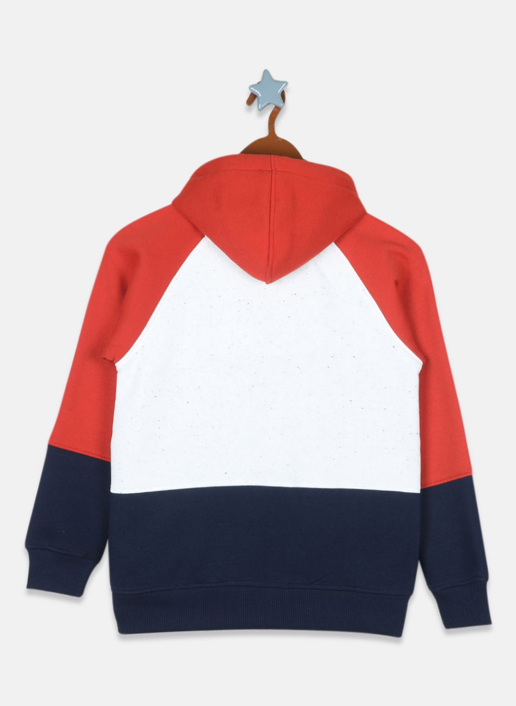 Boys NAvy Blue & Rust Orange Printed Sweatshirt