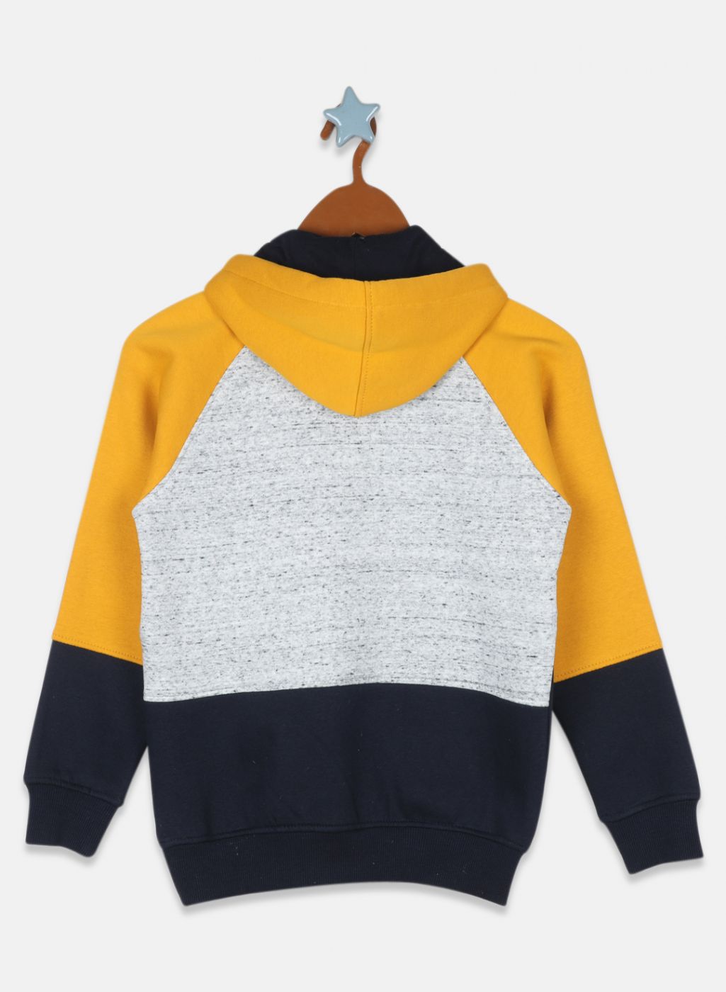 Boys Mustard Printed Sweatshirt