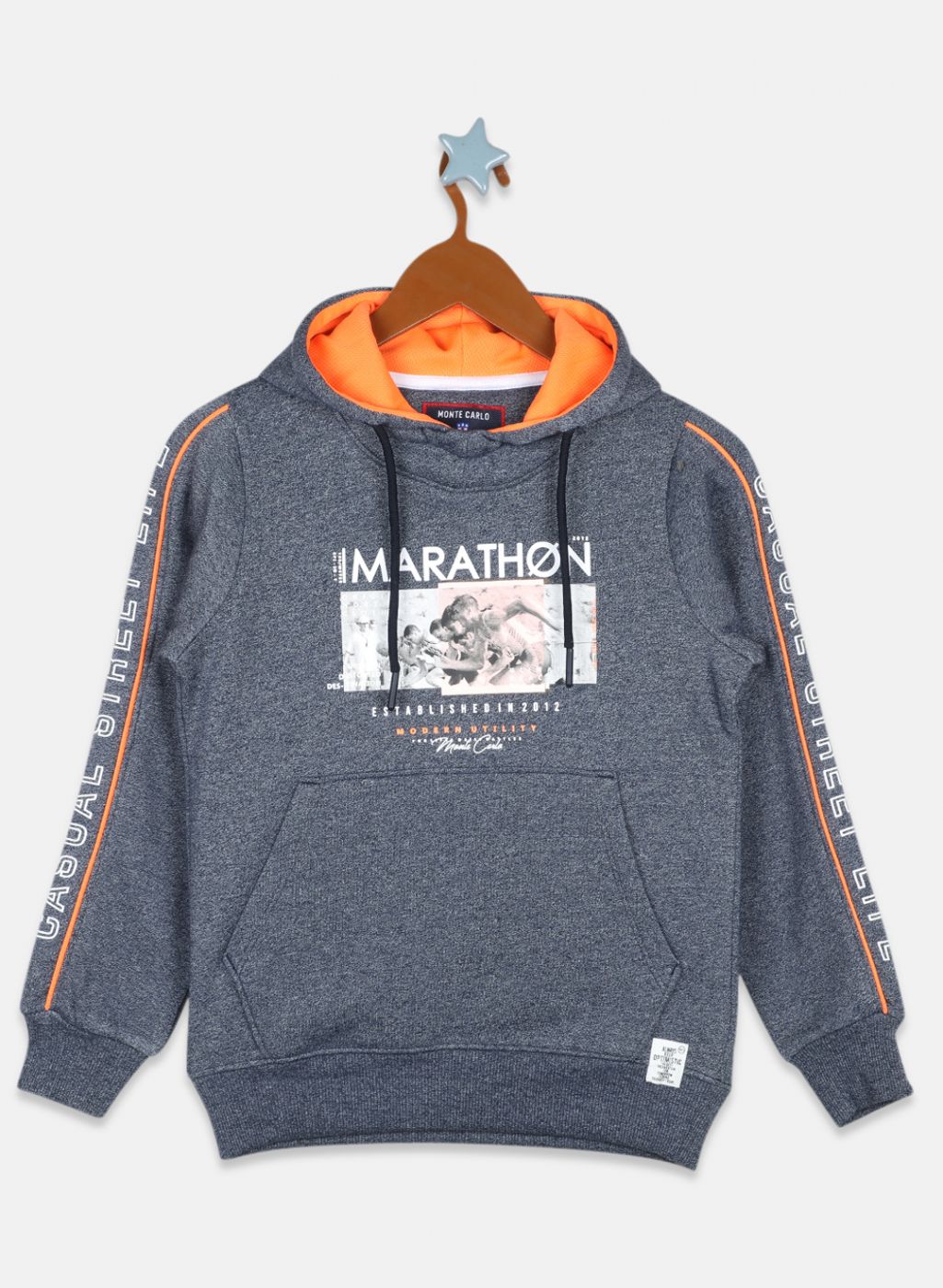 Boys NAvy Blue Printed Sweatshirt