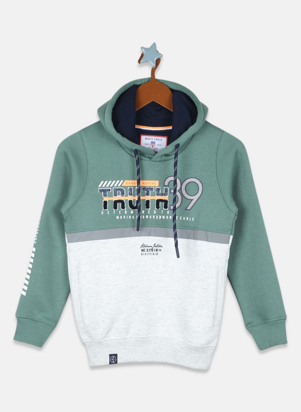 Boys Green Printed Sweatshirt