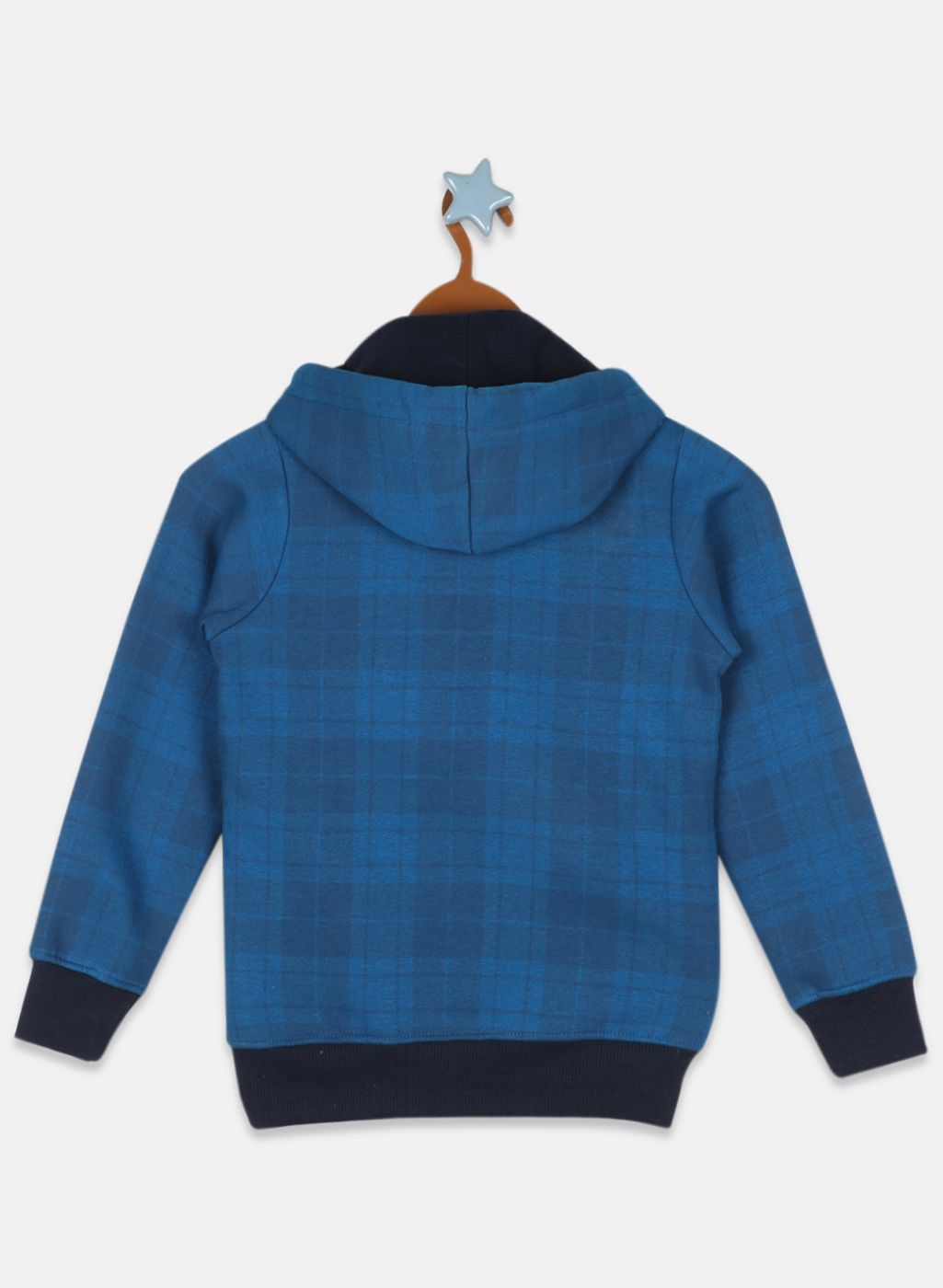 Boys Blue Printed Sweatshirt