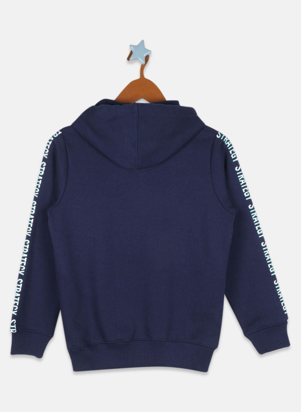 Boys Blue Printed Sweatshirt