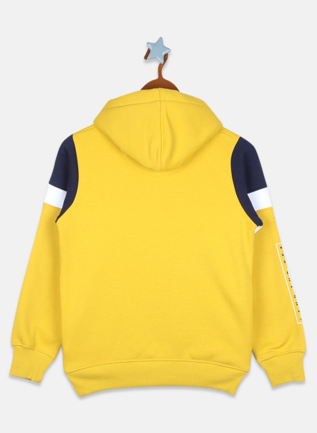 Boys Mustard Printed Sweatshirt