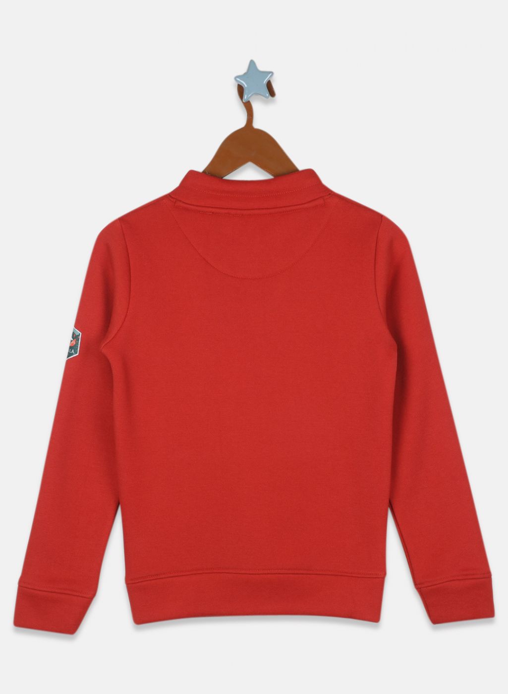 Boys Orange Printed Sweatshirt