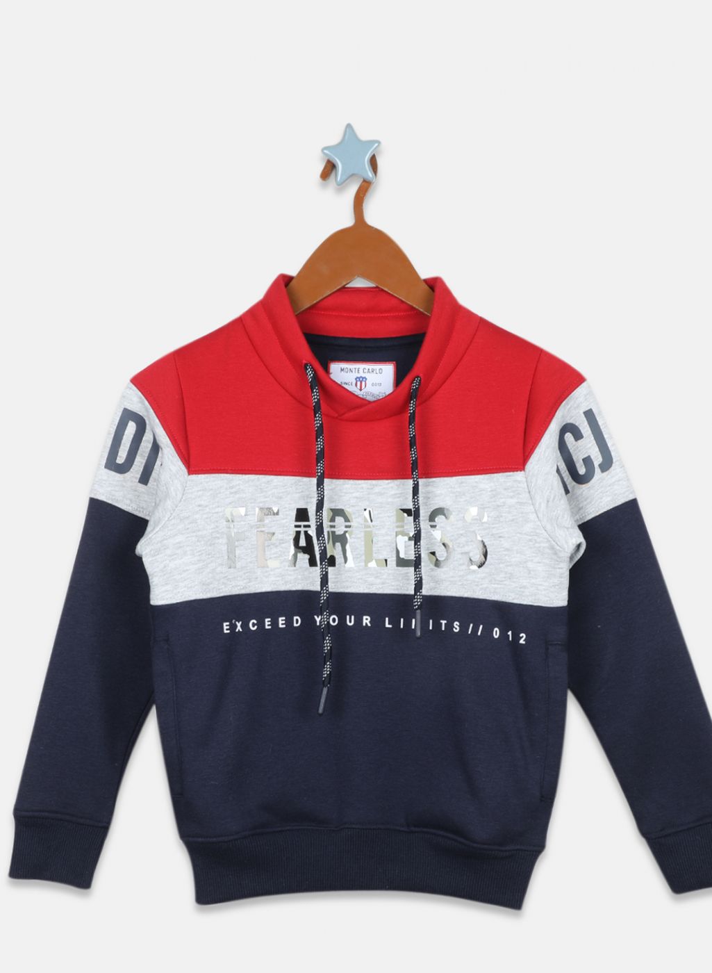 Boys Blue Printed Sweatshirt