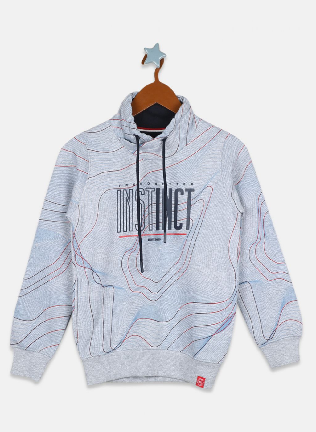 Boys Grey Printed Sweatshirt