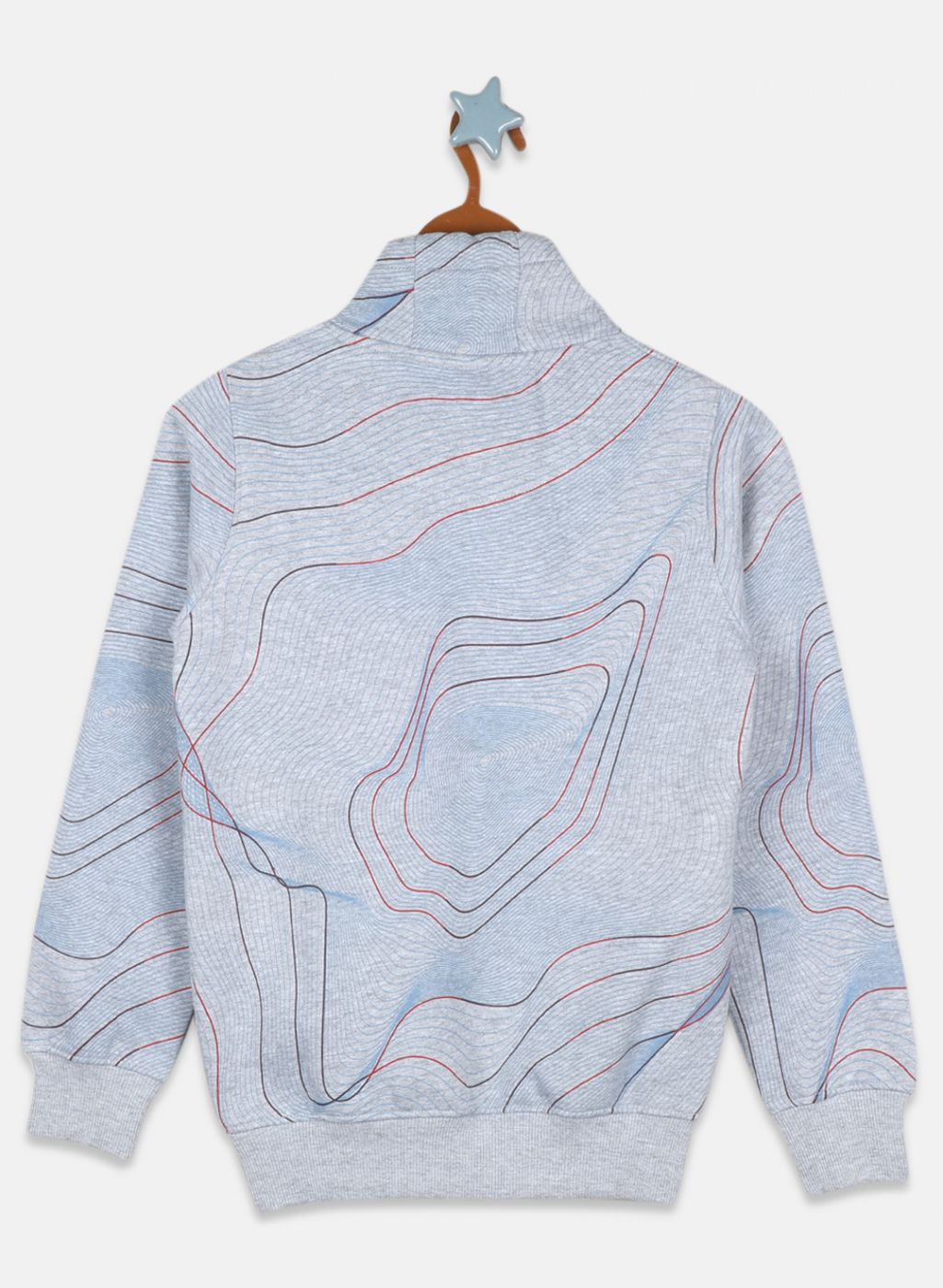 Boys Grey Printed Sweatshirt