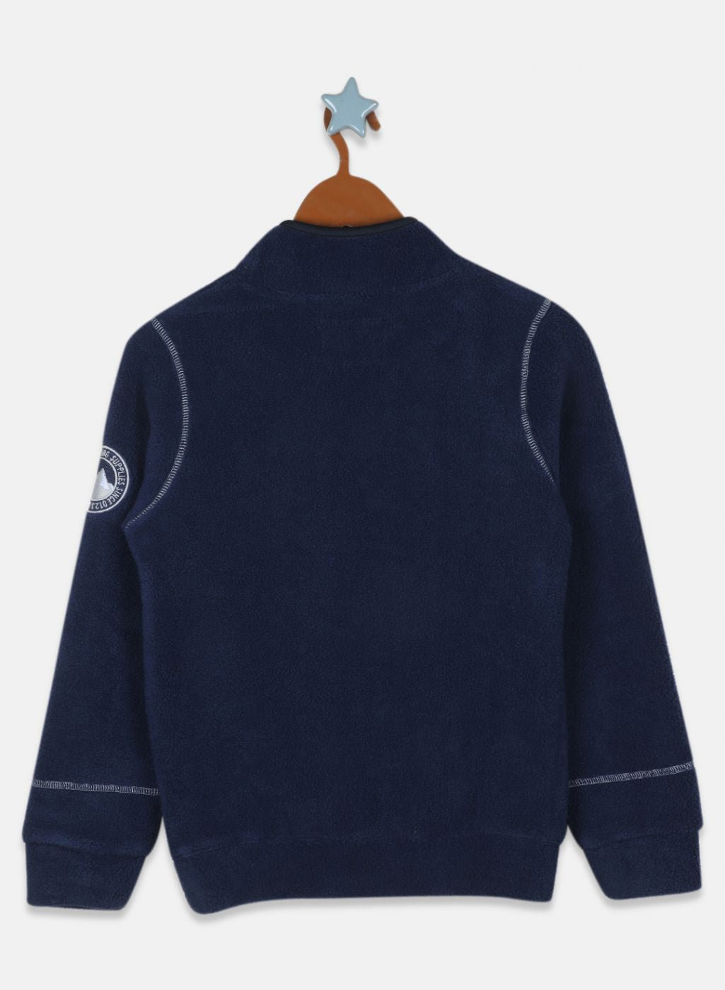 Boys Blue Printed Sweatshirt