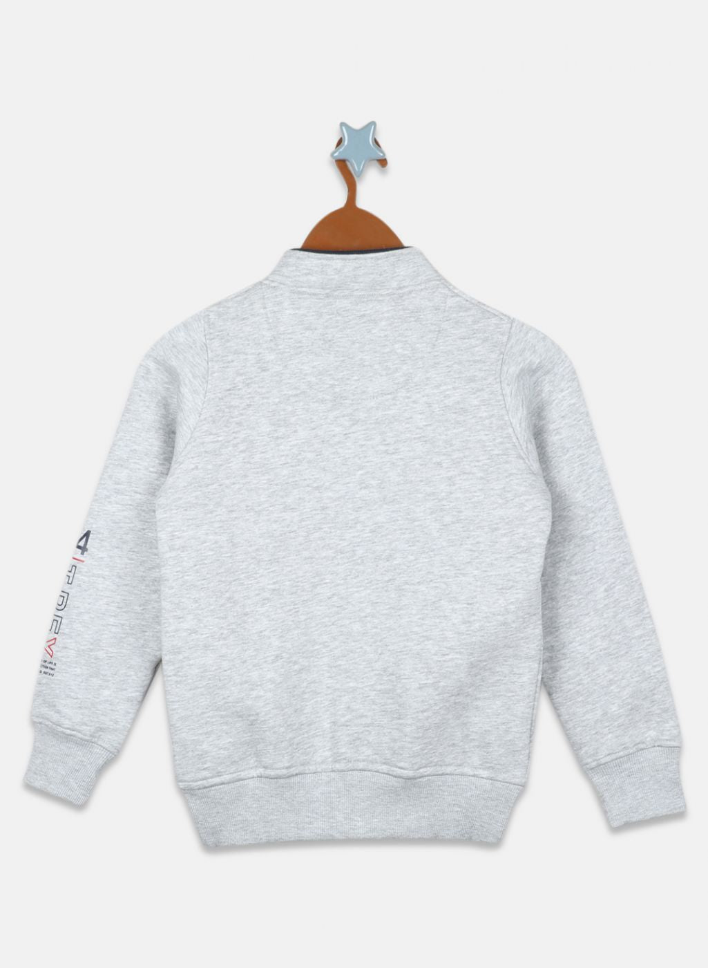 Boys Grey Printed Sweatshirt
