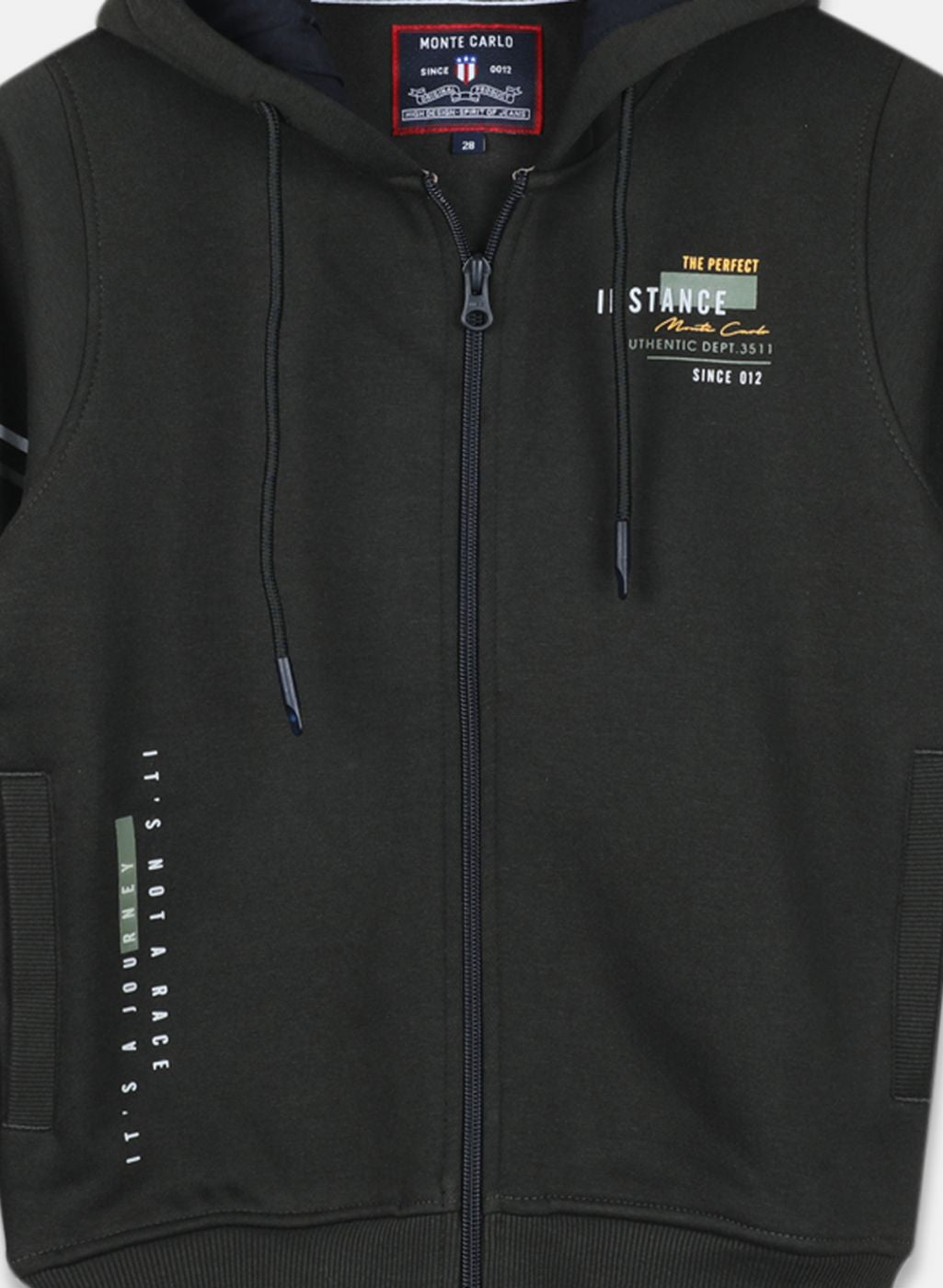 Boys Olive Printed Sweatshirt