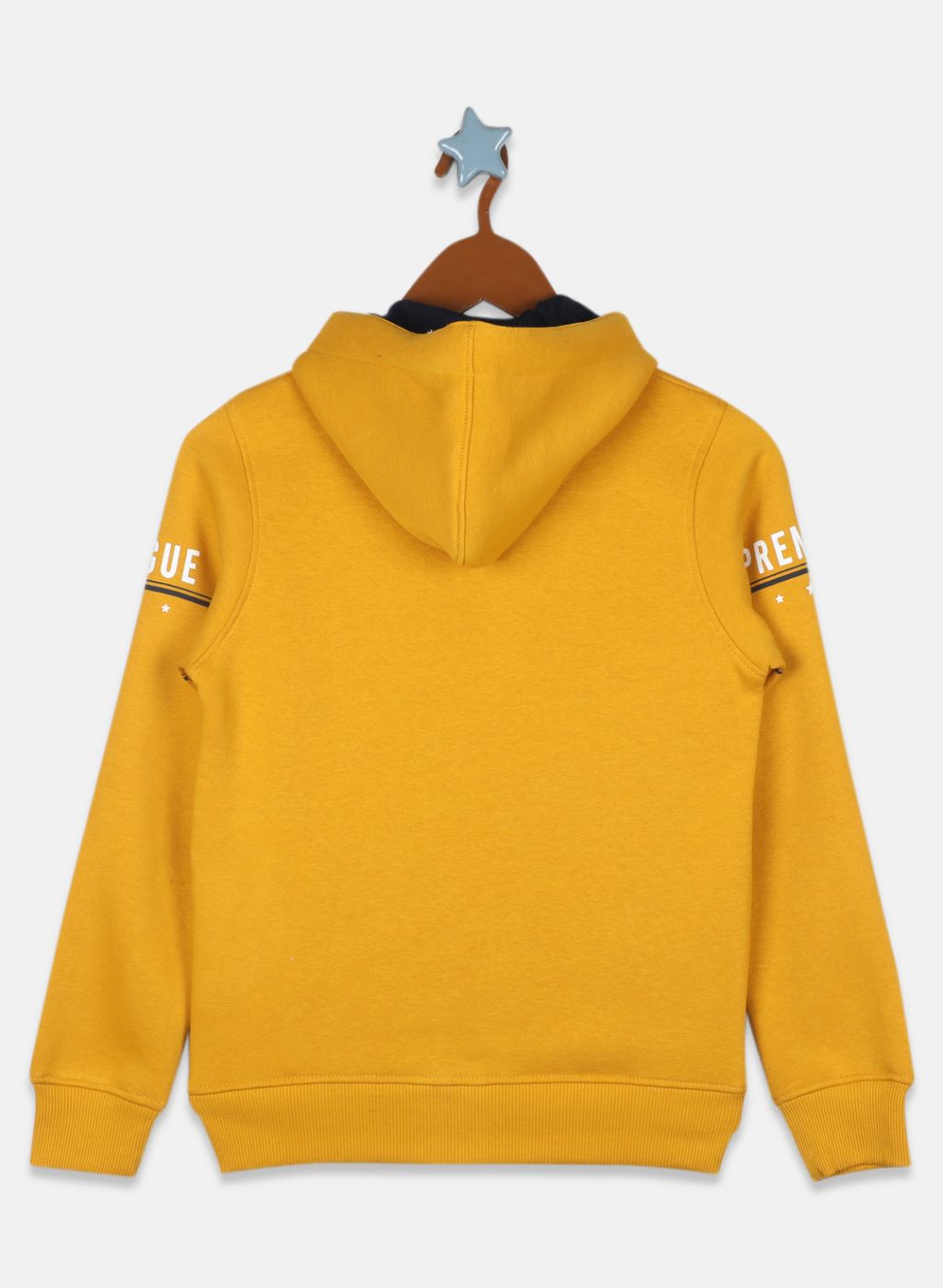 Boys Mustard Printed Sweatshirt