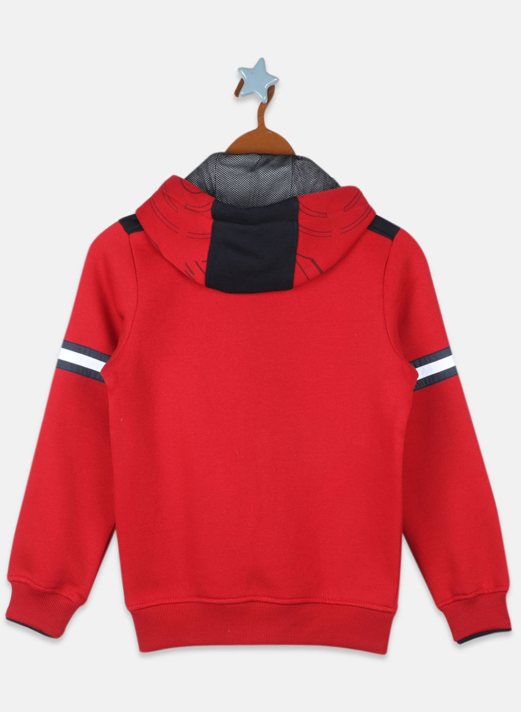 Boys Red Printed Sweatshirt