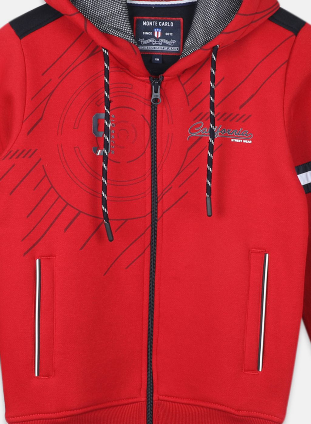 Boys Red Printed Sweatshirt