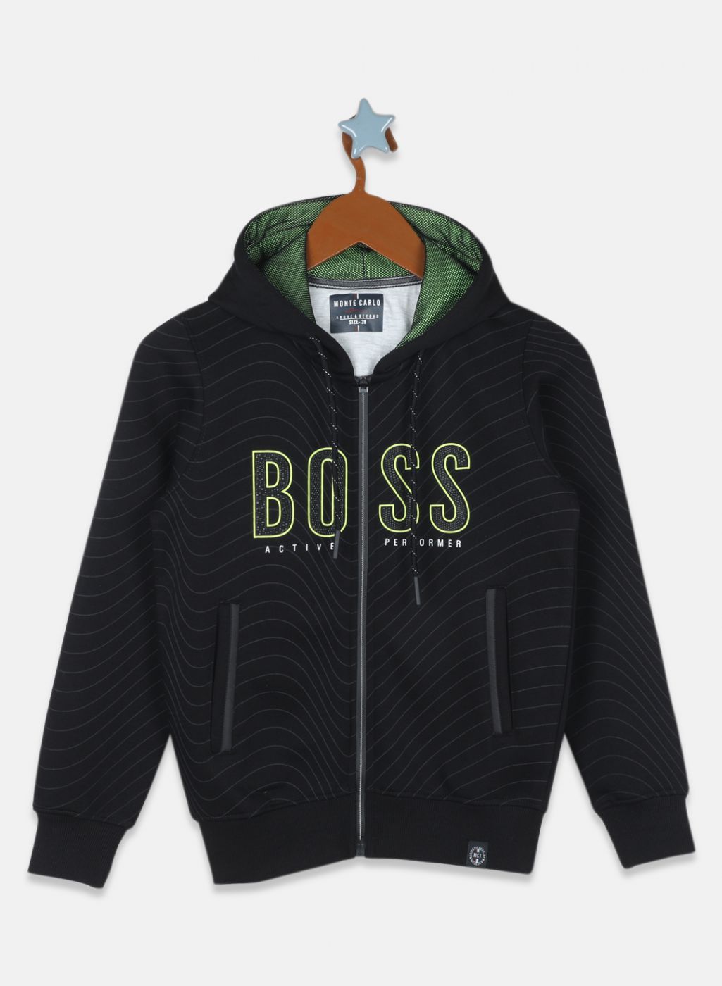 Boys Black Printed Sweatshirt