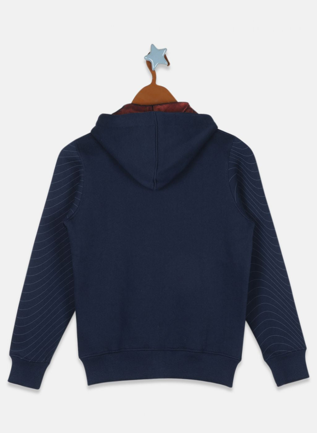 Boys Blue Printed Sweatshirt