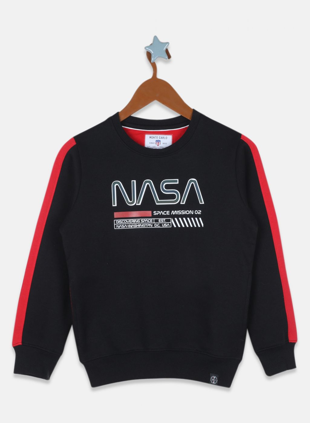 Boys Black Printed Tracksuit