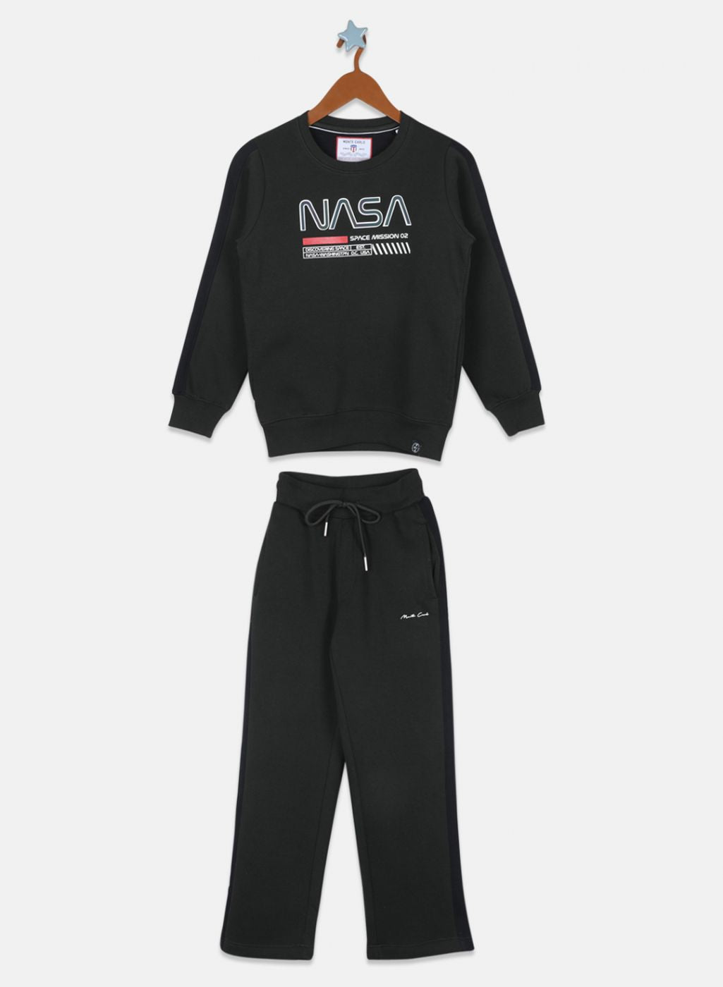 Boys Olive Printed Tracksuit