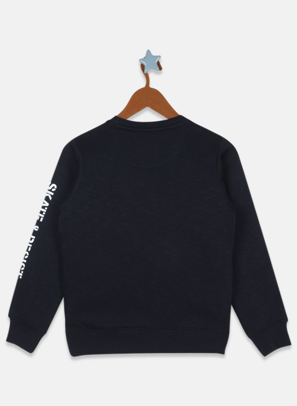 Boys NAvy Blue Printed Tracksuit