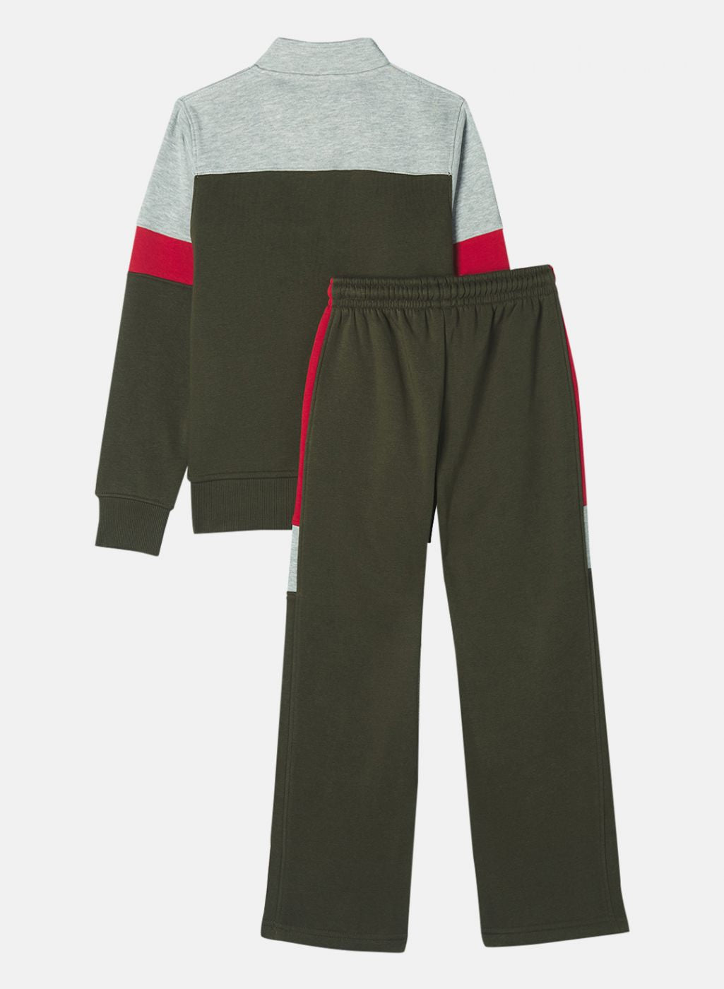 Boys Olive Printed Tracksuit