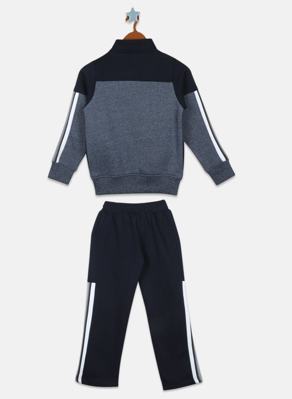 Boys Grey Printed Tracksuit