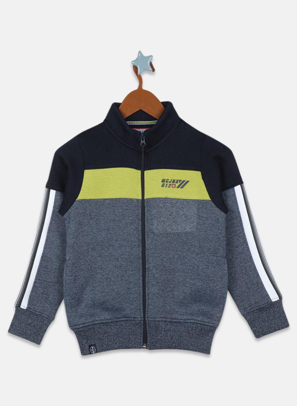 Boys Grey Printed Tracksuit