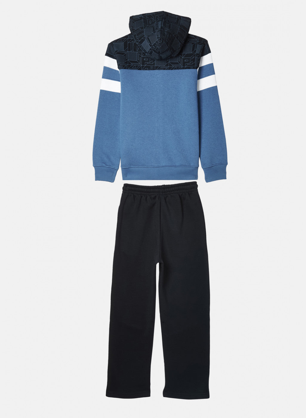 Boys Navy Blue Printed Tracksuit