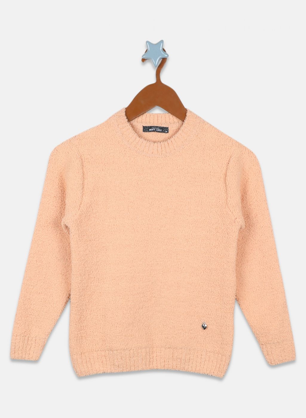 Girls Peach Solid Top