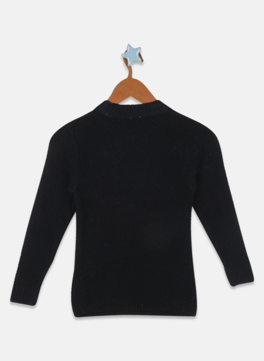 Girls Black Solid Top