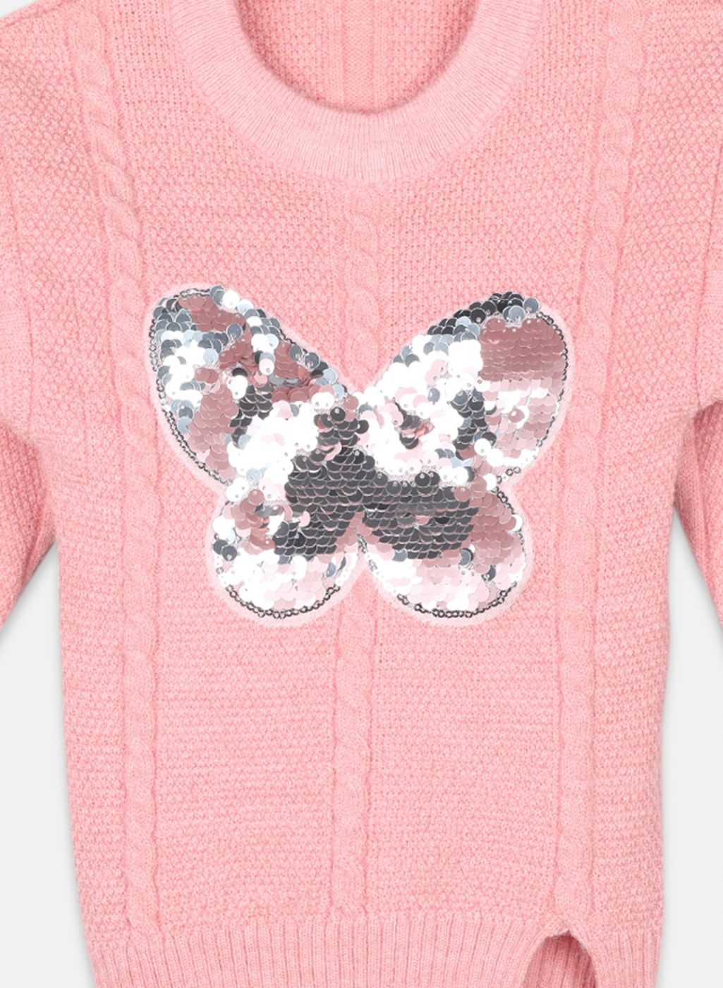 Girls Light Pink Printed Top