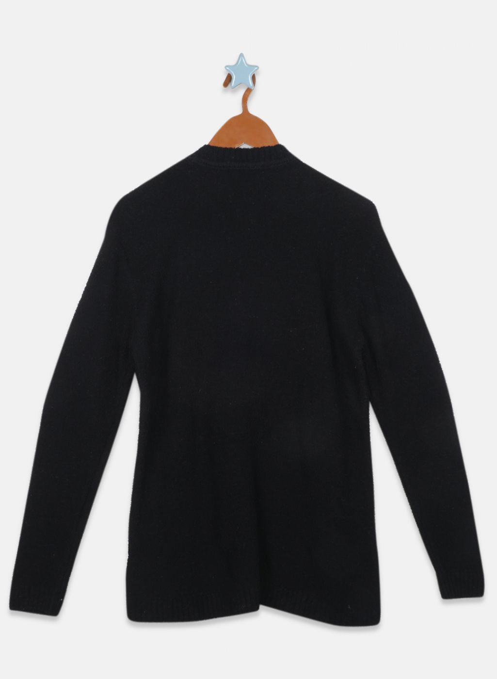 Girls Black Solid Top