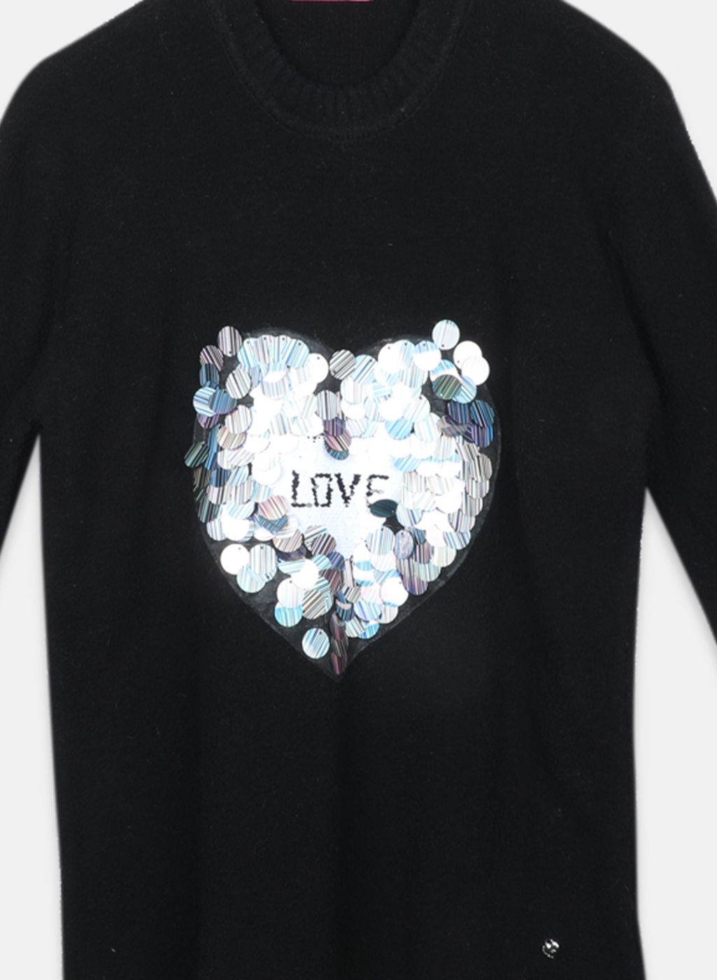 Girls Black Solid Top