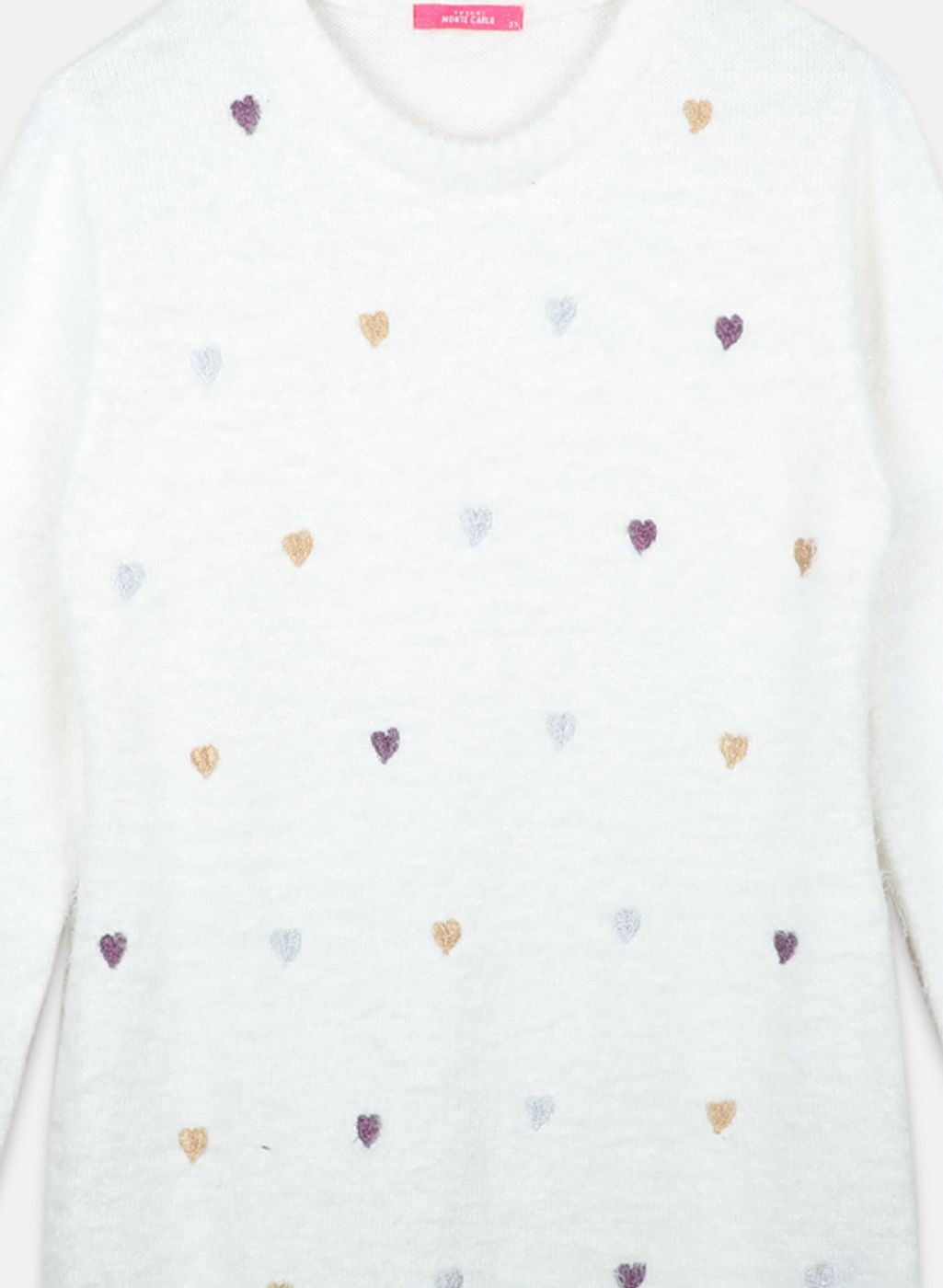 Girls Off White Solid Top