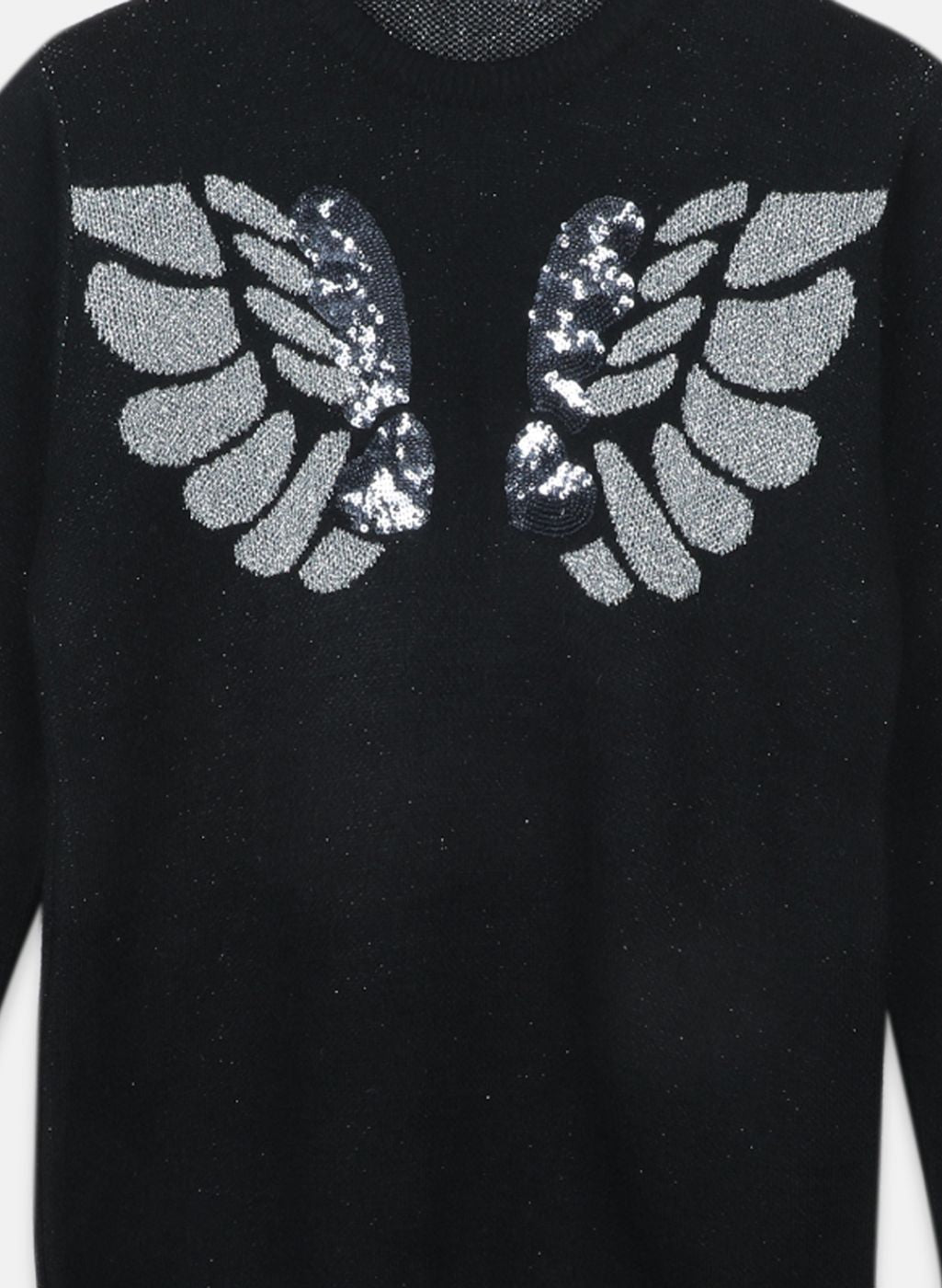 Girls Black Solid Top