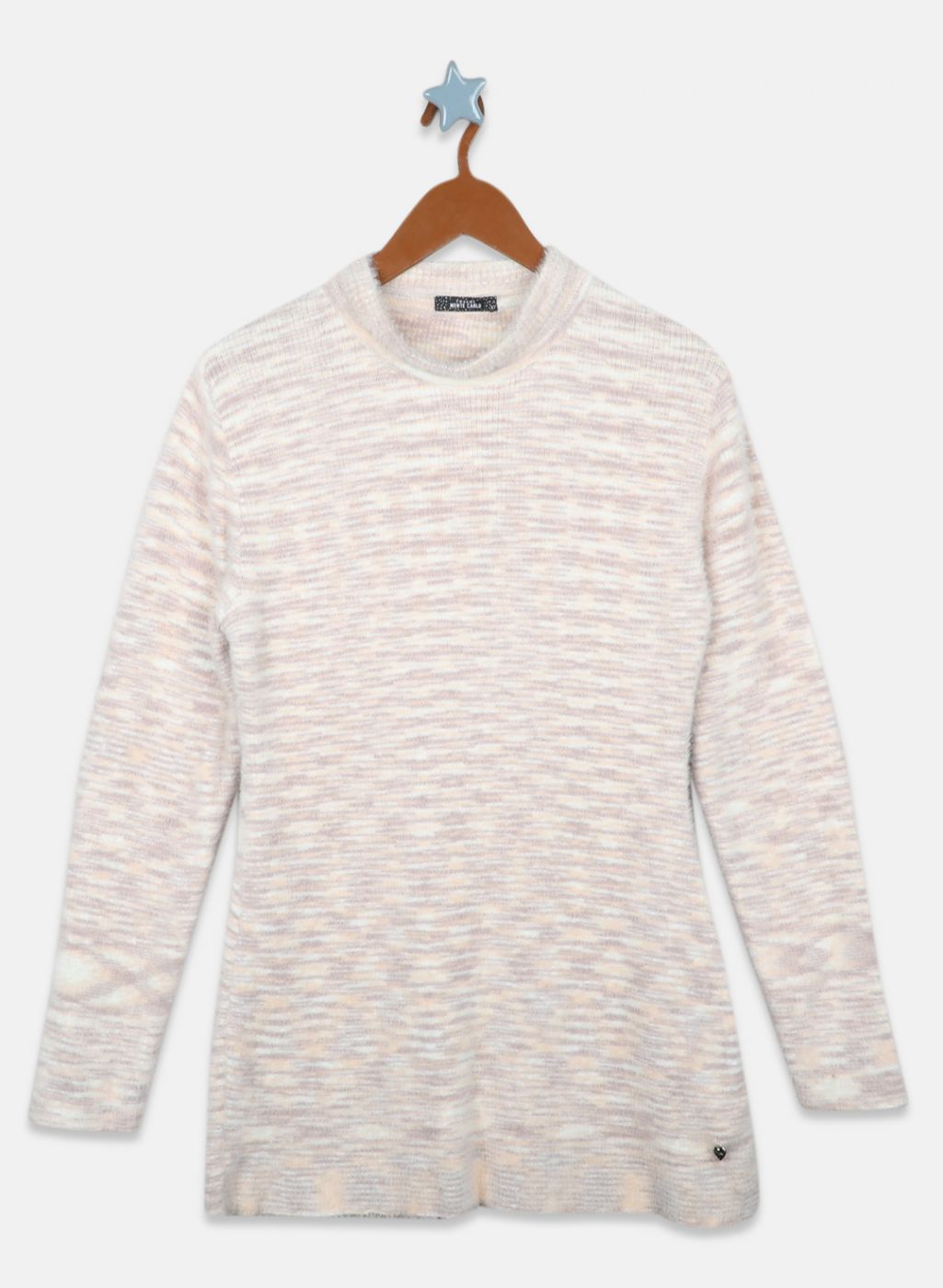 Girls Beige Printed Top