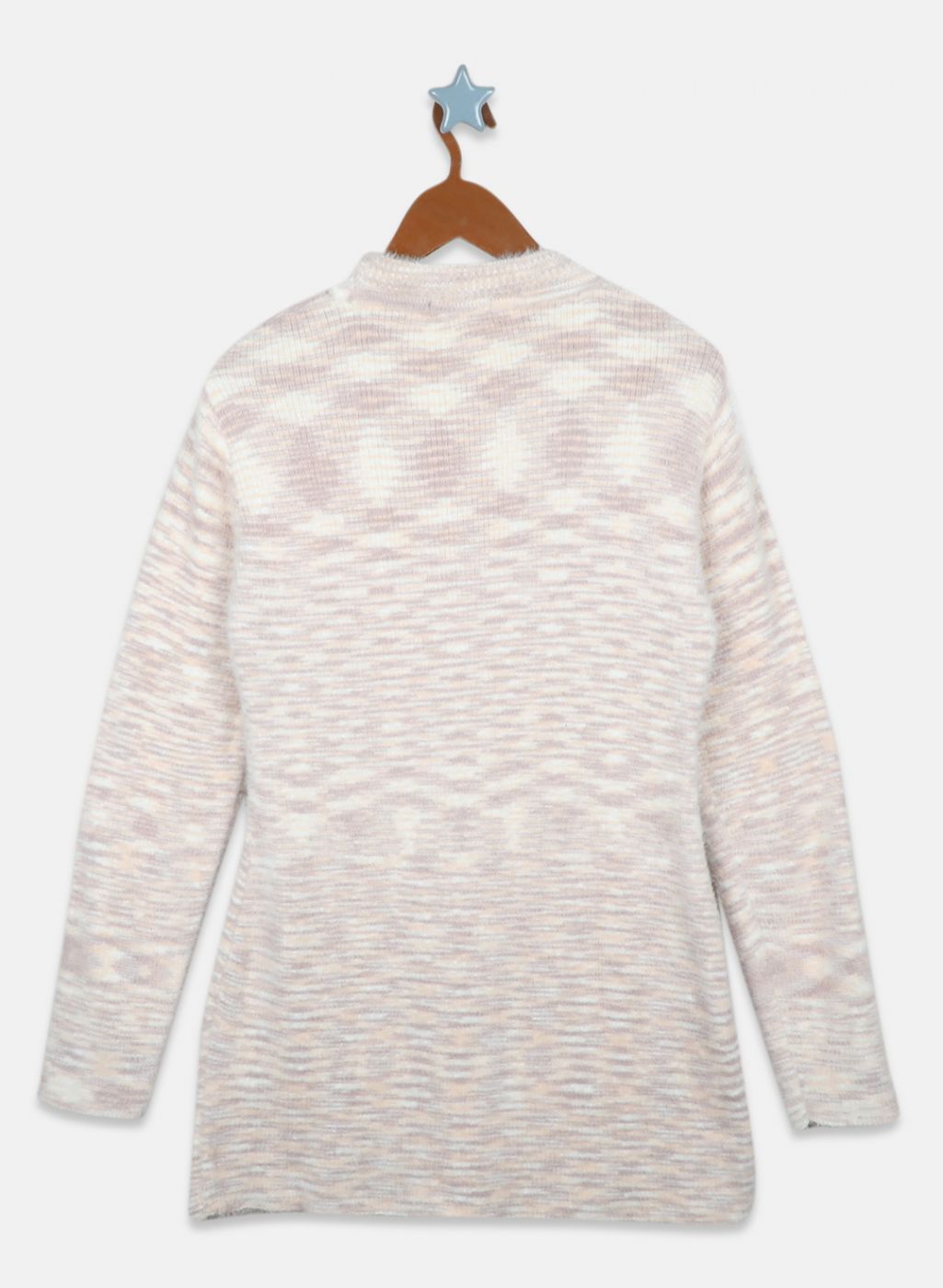 Girls Beige Printed Top