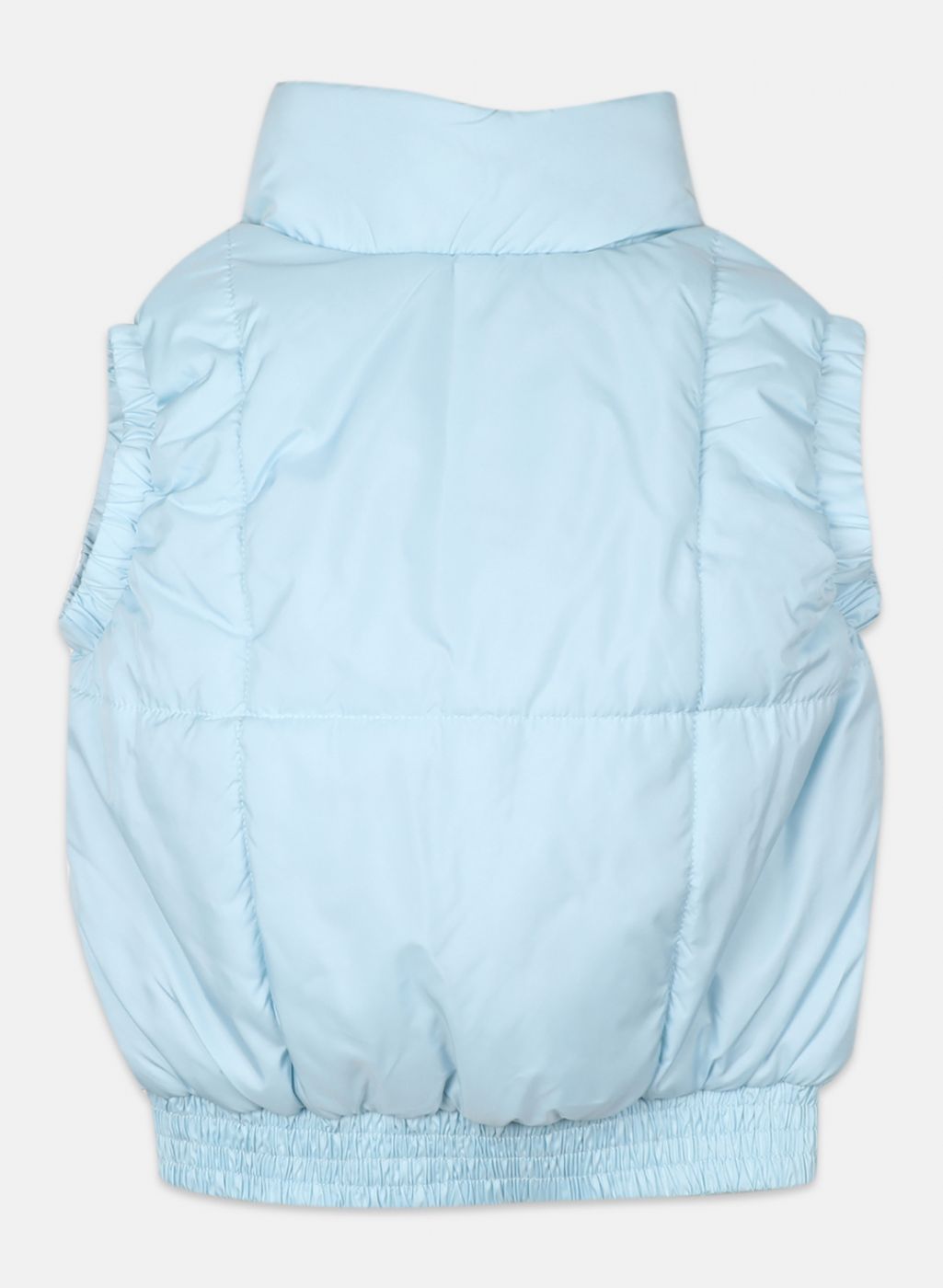 Girls Sky Blue Solid Jacket