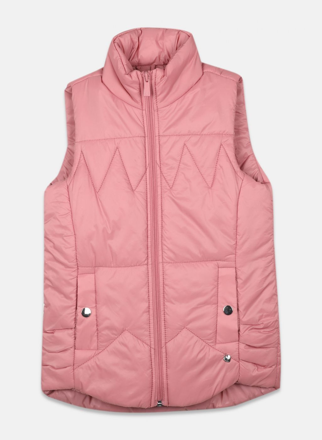 Girls Pink Solid Jacket