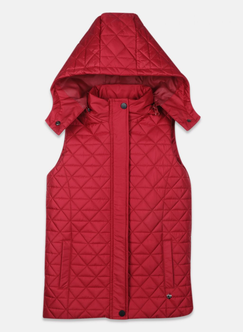 Girls Red Solid Jacket