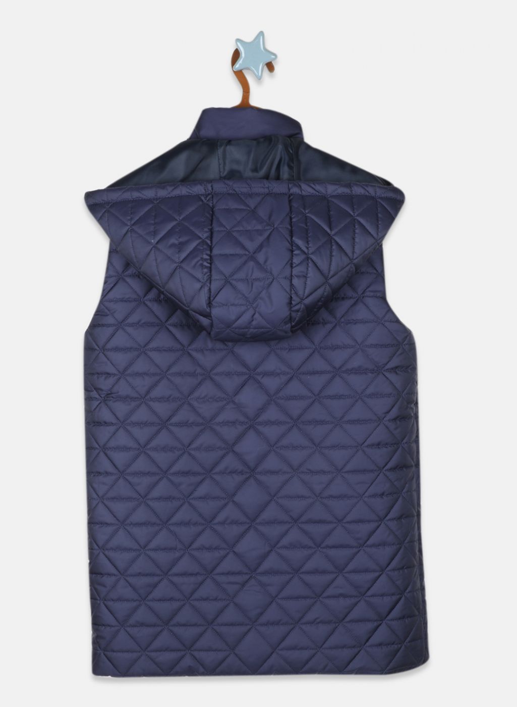 Girls Blue Solid Jacket