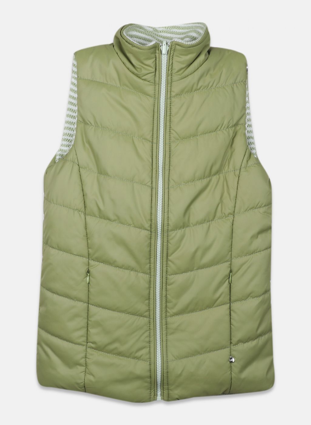 Girls Light Green Check Jacket