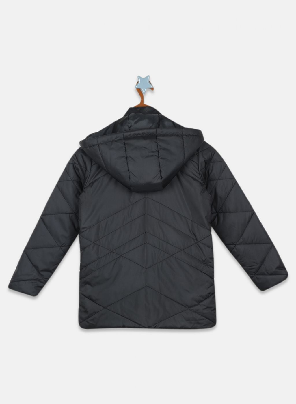 Girls Black Solid Jacket