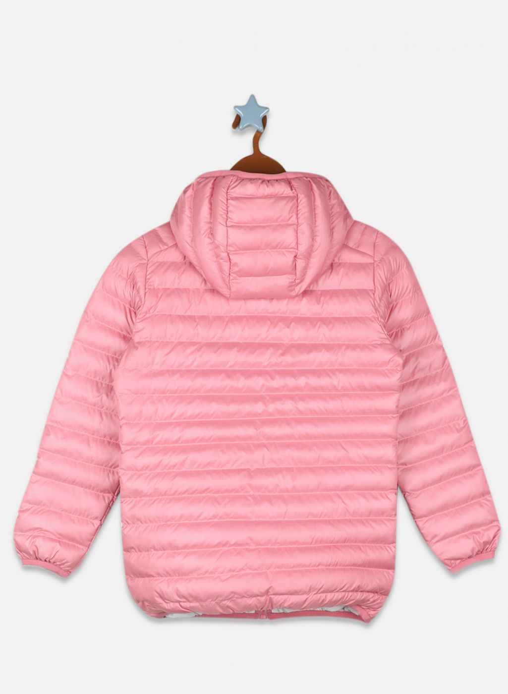 Girls Pink Solid Jacket