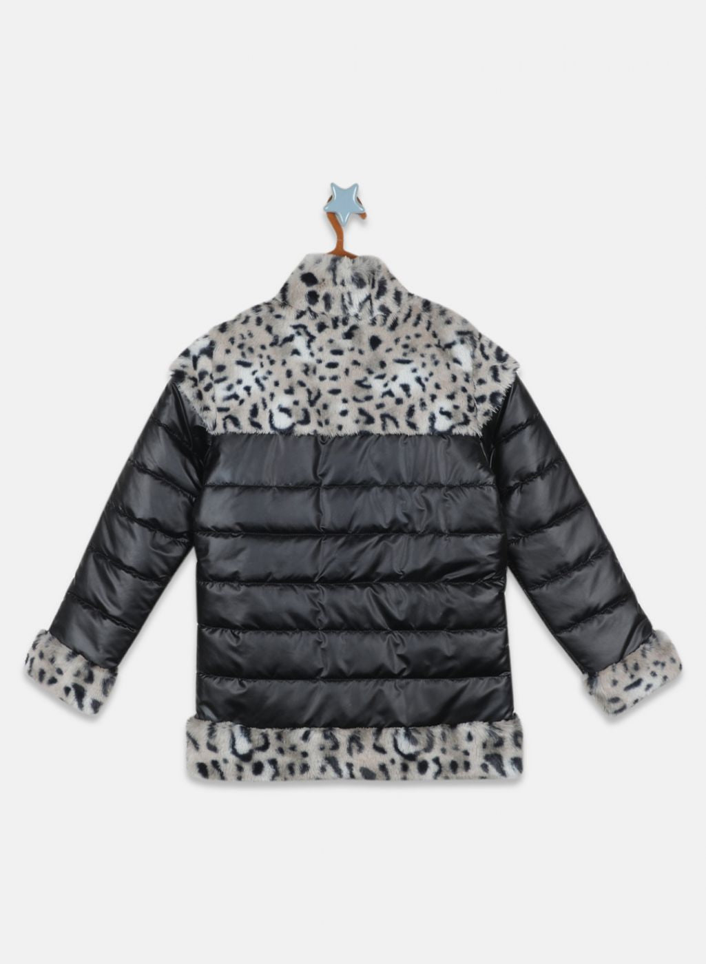 Girls Black Solid Jacket