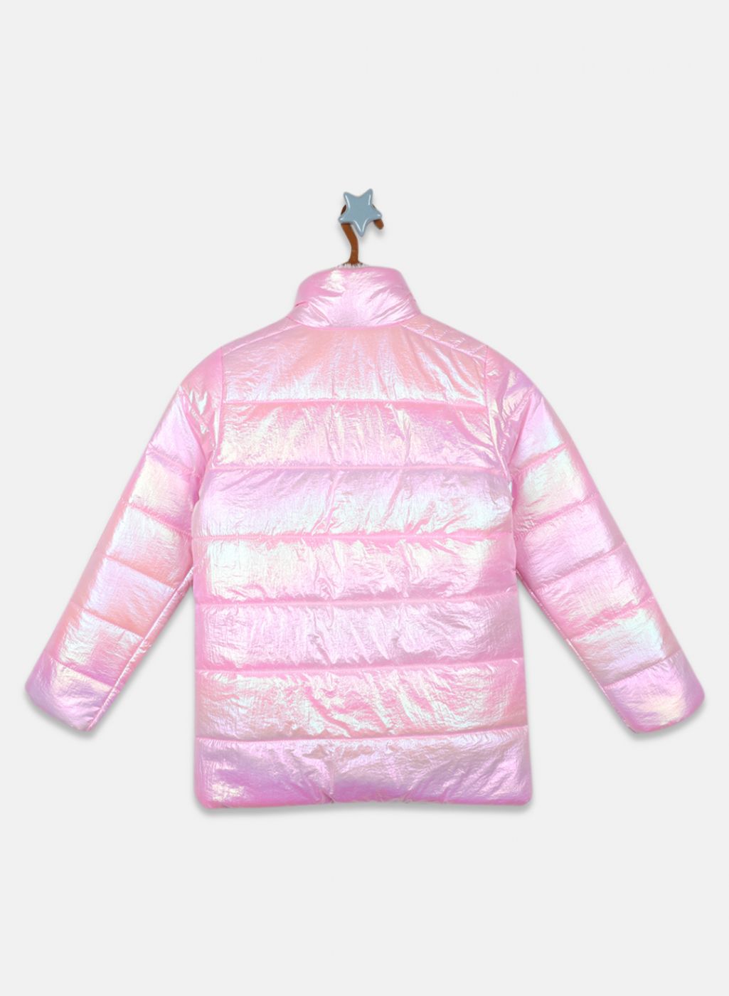 Girls Pink Solid Jacket