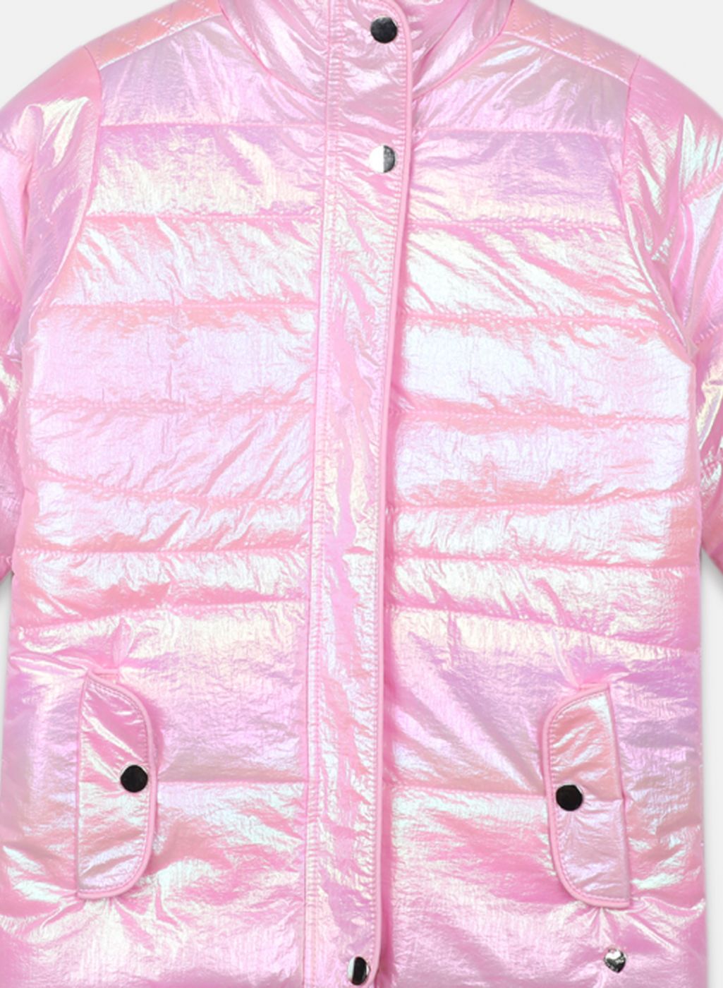 Girls Pink Solid Jacket