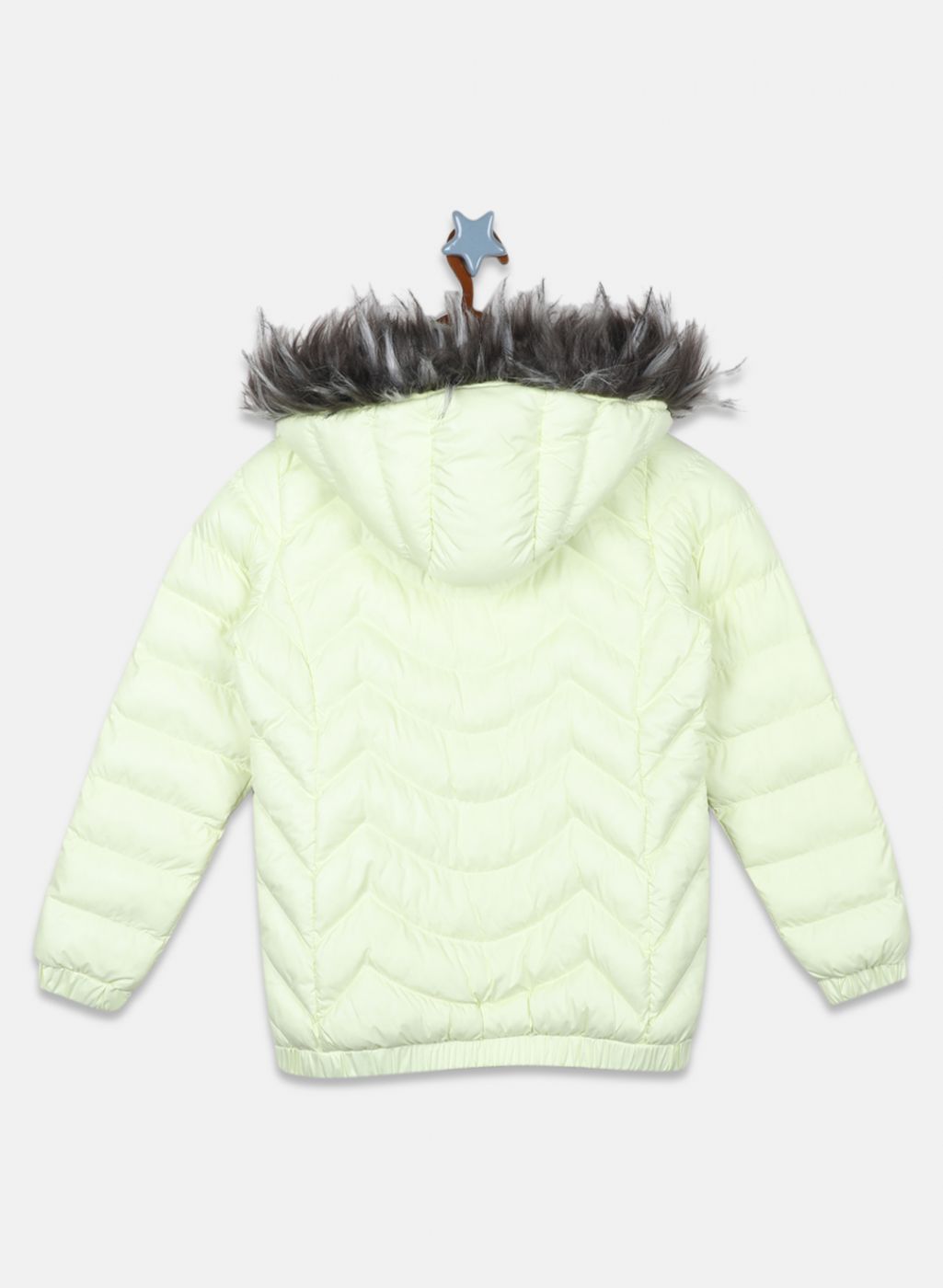 Girls Light Green Solid Jacket